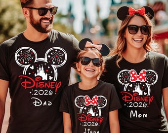 Custom Disney Family Shirt, Disney 2026 shirt, Disneyland Family Vacation 2026 Shirt, Disney Family Trip Shirt, Disney Family Vacation Shirt