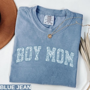 Comfort Colors® Boy Mom Shirt, Pregnancy Announcement Boy, Toile Floral Boy Mama Shirt, Mama of Boys Shirt, Mother&#39;s Day Gift, Cute Mom Tee