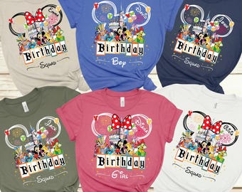 Disney Birthday Girl Shirt, Disney Birthday Squad Shirt, Custom Disney Family Birthday Shirt, Disney Birthday Boy Shirt, Mickey Minnie Shirt