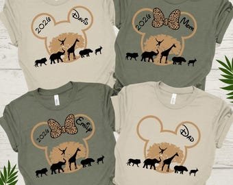 Custom Disney Animal Kingdom Shirts, Safari Family Matching Shirts, Disneyworld Custom Name Shirt, Disney 2026 Shirts ,Disney Birthday Shirt