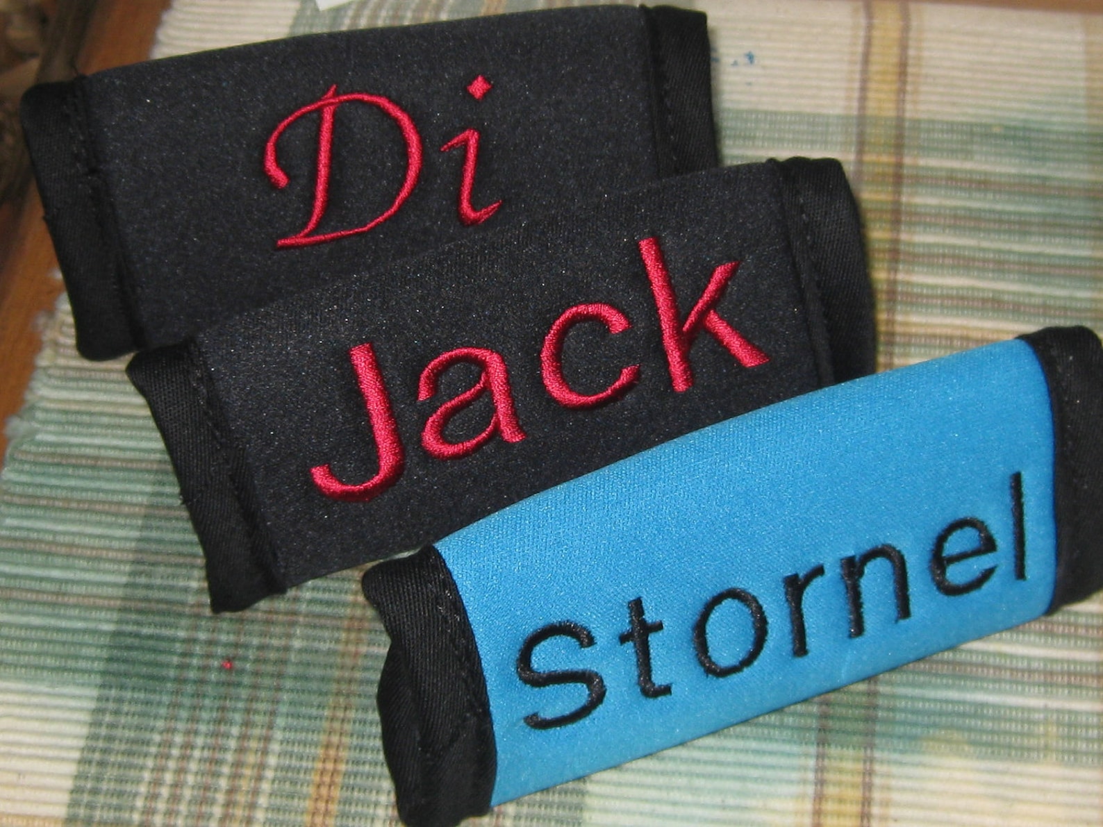 Luggage Tag Handle Wraps Custom Embroidered and Personalized Etsy