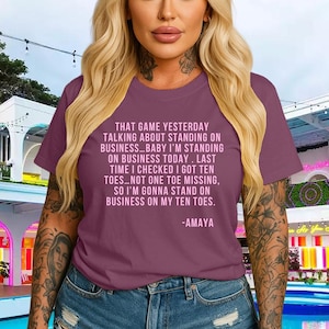 Comfort Colors Love Island Standing On Business T-Shirt, Love Island Season 7, Love Island USA, Love Island Apparel, Amaya Papaya, Funny Tee