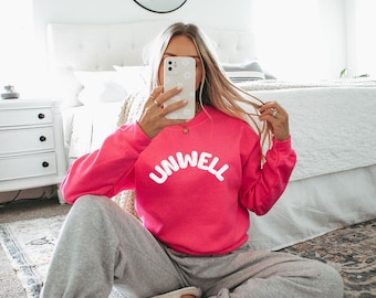 Gildan 18000 Unwell Crewneck Sweatshirt, Unwell, Unwell Sweatshirt, Unwell Hoodie, Unwell Merch, Unwell Apparel, Minamilist, Gift For Her