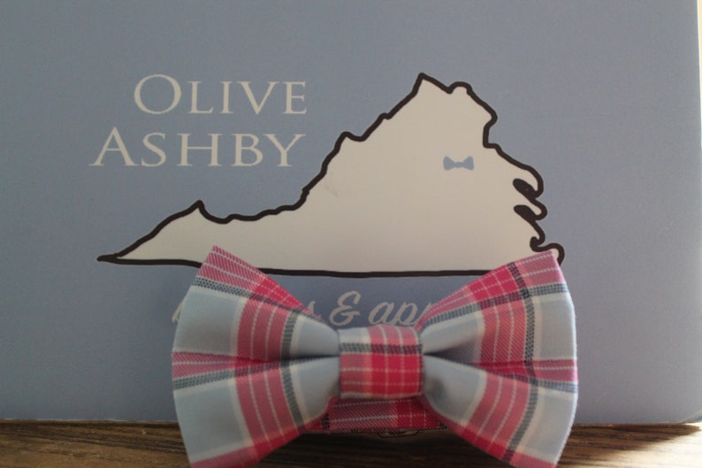 Plaid bow ties and pocket squares for boys and men School Yard Plaid, Navy and Blush Plaid, Sorbet and Cotton Candy image 9