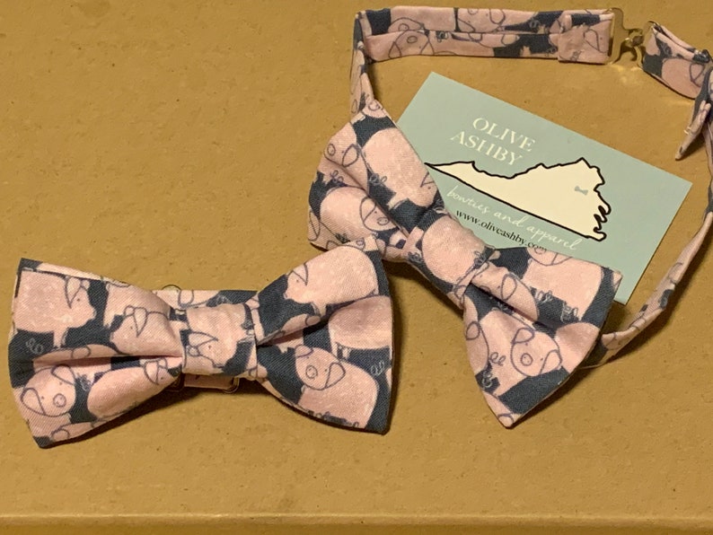 When Pigs Fly Succulent and Swan bowties for boys and men bow ties, suspenders and pocket squares image 2