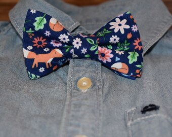 Forest friends, kelly green and chambray bow ties for boys and men, suspenders, pocket squares