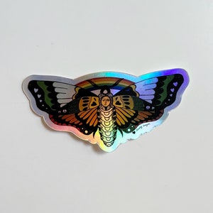 Holographic Moth Stickers