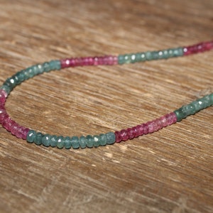 Watermelon Tourmaline Necklace, Pink and Blue Tourmaline, Ombre, Watermelon Tourmaline Jewelry Pink, October Birthstone