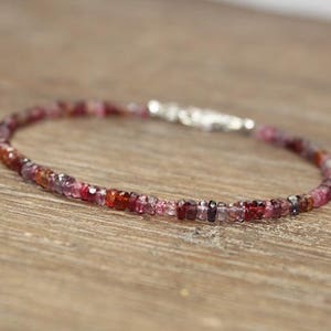 Multi Spinel Bracelet, Beaded Bracelet, Stacking, Multi Spinel Jewelry, Multi Color, Gemstone Bracelet