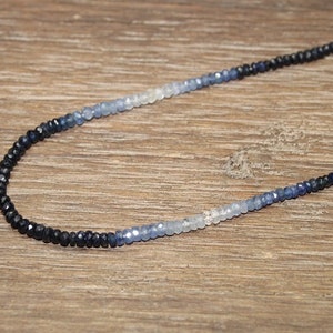Blue Sapphire Ombre Necklace, Sapphire Jewelry, Shaded, September Birthstone, Something Blue, Gemstone Necklace