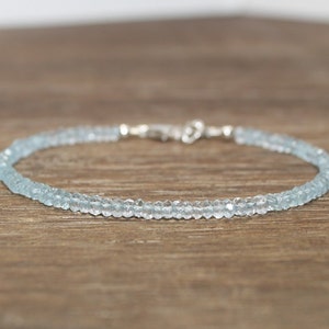 Aquamarine Bracelet Aquamarine Jewelry Something Blue March - Etsy