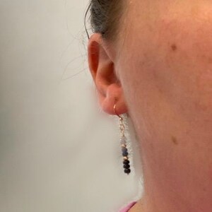 Ombre Blau Saphir Ohrringe, Sterling Silber oder Gold Filled, Saphir Schmuck, September Birthstone Bild 7