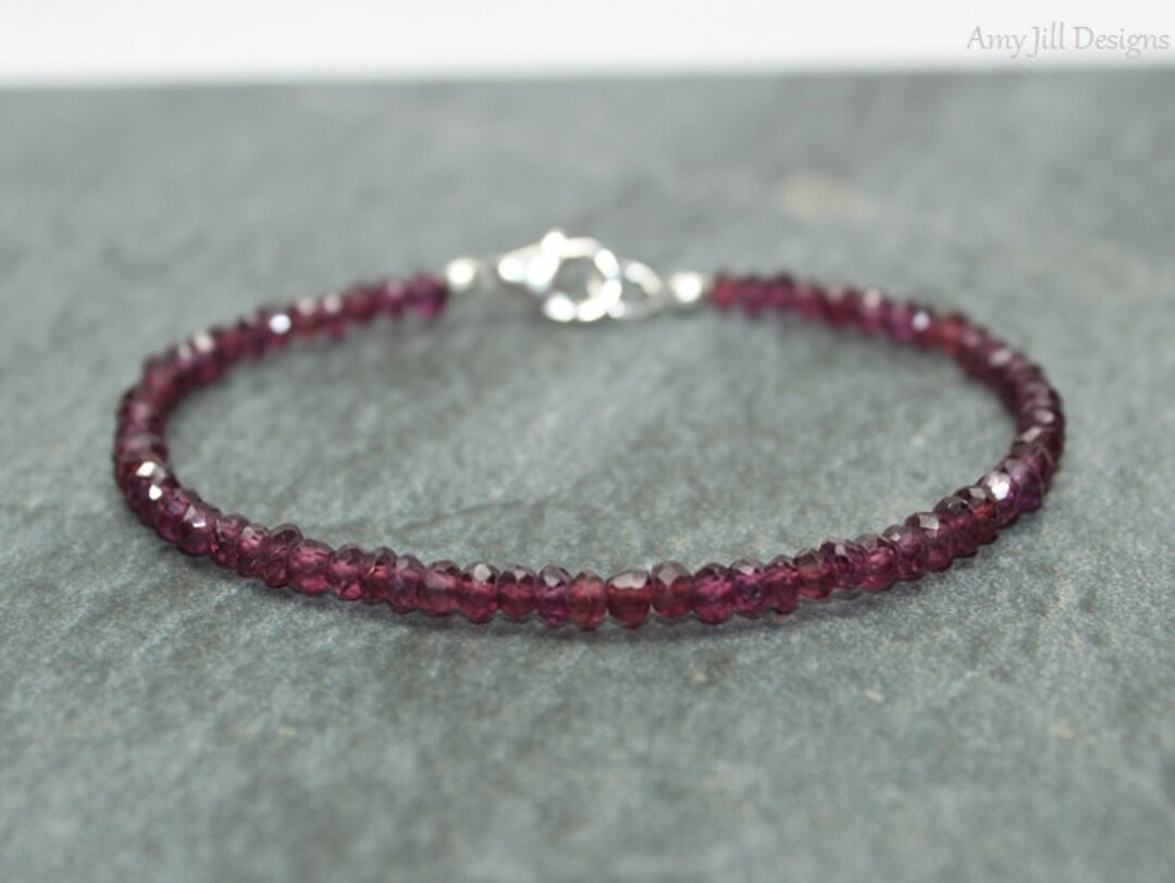 Rhodolite garnet bracelet Clearance