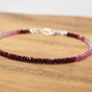 2mm ruby ombre bracelet main image 0