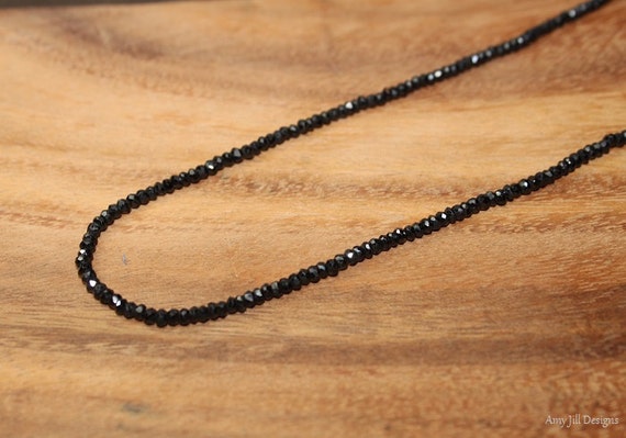 Buy Genuine Black Spinel Necklace,wheels Faceted Spinel Black  Jewelry,beaded Black Spinel Necklace, Black Gemstone Gift for Unisex,beads  Spinel Online in India - Etsy