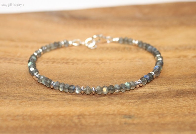 Labradorite Bracelet Labradorite Jewelry Brass Blue Flash - Etsy Canada