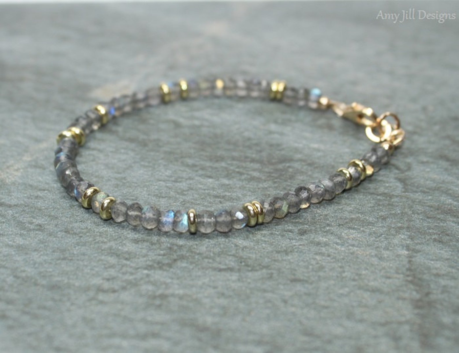 Labradorite Bracelet Labradorite Jewelry Brass Blue Flash - Etsy