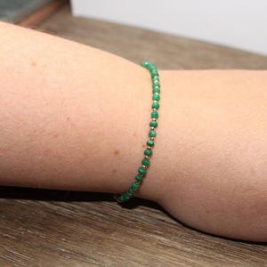 Emerald Bracelet, Emerald Jewelry, May Birthstone, Stacking, Gemstone Jewelry, Gold or Sterling Silver Beads image 5