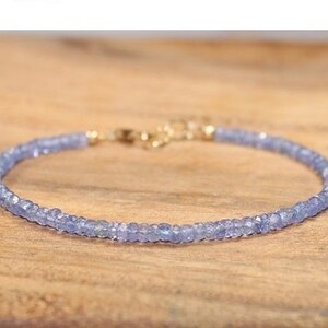 Tanzanite Bracelet, Tanzanite Jewelry, Gemstone Bracelet, Stacking, December Birthstone