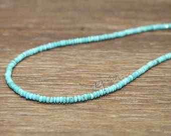 Sleeping Beauty Turquoise Necklace, Arizona, Turquoise, Beaded, Sleeping Beauty Turquoise Jewelry, December Birthstone
