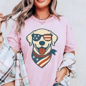 Comfort Colors Independence Day Shirt – Funny 4th of July Dog Lover Tee – Patriotic USA Dog T-Shirt – American Flag Meme Shirt for Dog Moms
