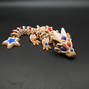 Patriotic baby star cookie dragon