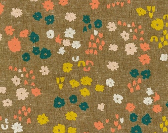 Linen Cotton Fabric Nutmeg from Riverbend by Anna Graham, Robert Kaufman Fabric - 1 Yard