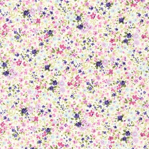 Petite Garden Purple Floral by Sevenberry Robert Kaufman Cotton Fabric SB-6116D1-4 - 1 yard