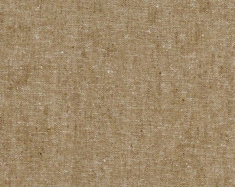 E064-1371 Taupe from Essex Yarn Dyed Linen Blend Fabric by Robert Kaufman - 1 yard