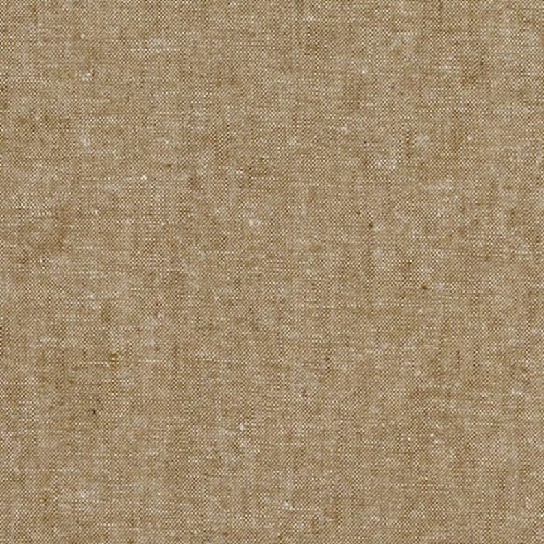 E064-1371 Taupe from Essex Yarn Dyed Linen Blend Fabric by Robert Kaufman 1 yard image 1