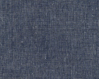 Essex Yarn Dyed Linen Blend Homespun Navy Blue Fabric by Robert Kaufman - 1 yard