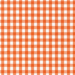 Marmalade Orange by Elizabeth Hartman from Kitchen Window Wovens Robert Kaufman Cotton Fabric 3/8&quot; inch Gingham Plaid