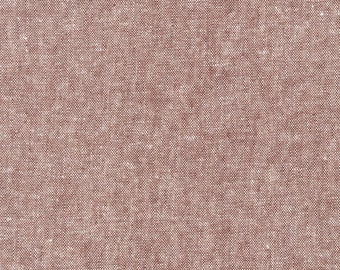 Rust Red from Essex Yarn Dyed E064-1318 Linen Blend Fabric by Robert Kaufman - 1 yard