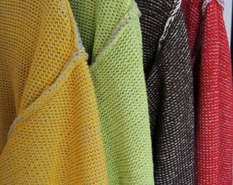 Zwei-in-eins Pullover aus natürlicher Baumwolle. Natur Leinen Wende-Longsleeve