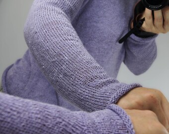 Gestrickter Pullover aus Bouretteseide