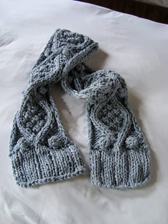 Cotton knit scarf discount