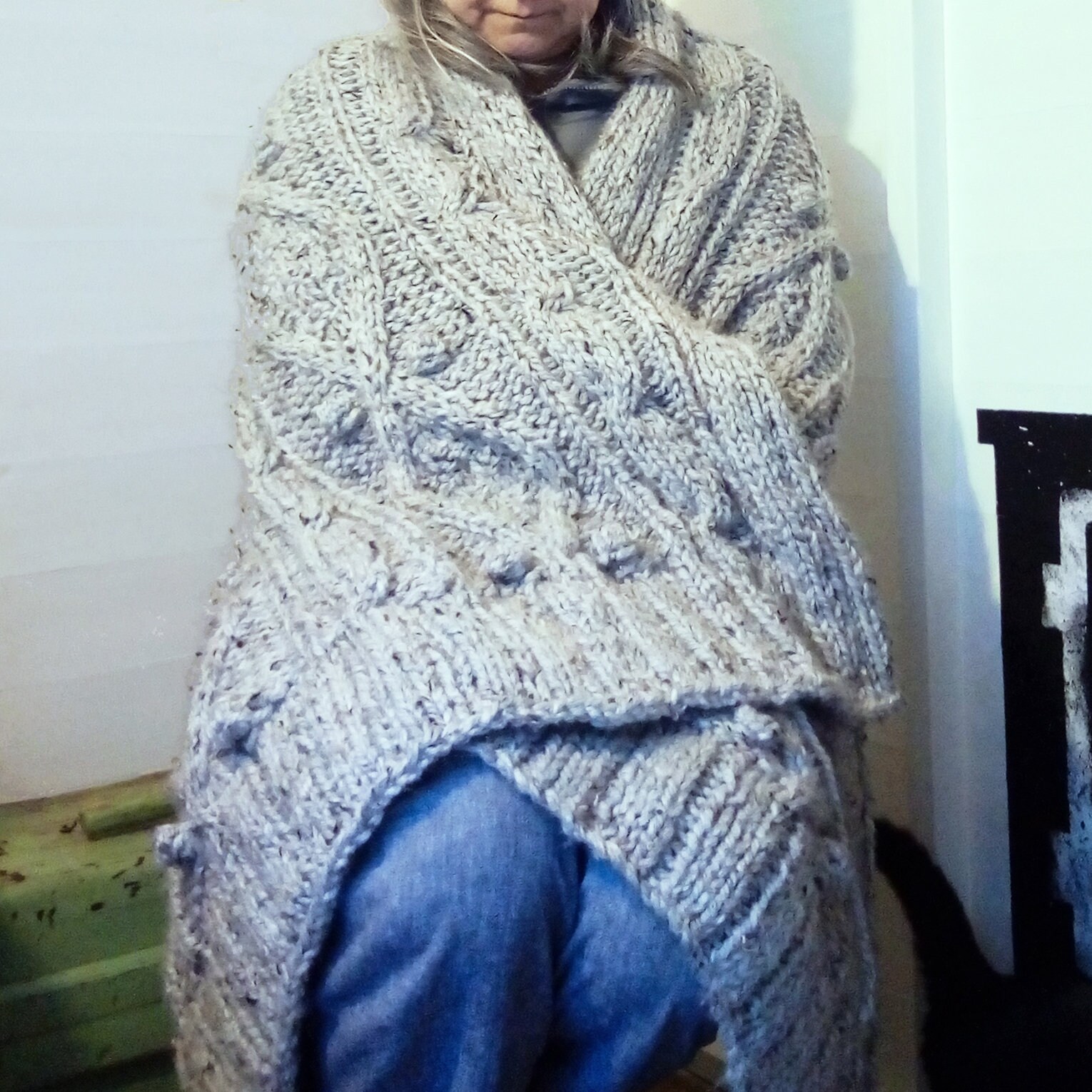 KNITTING PATTERN for Chunky Cable Knit Throw Etsy
