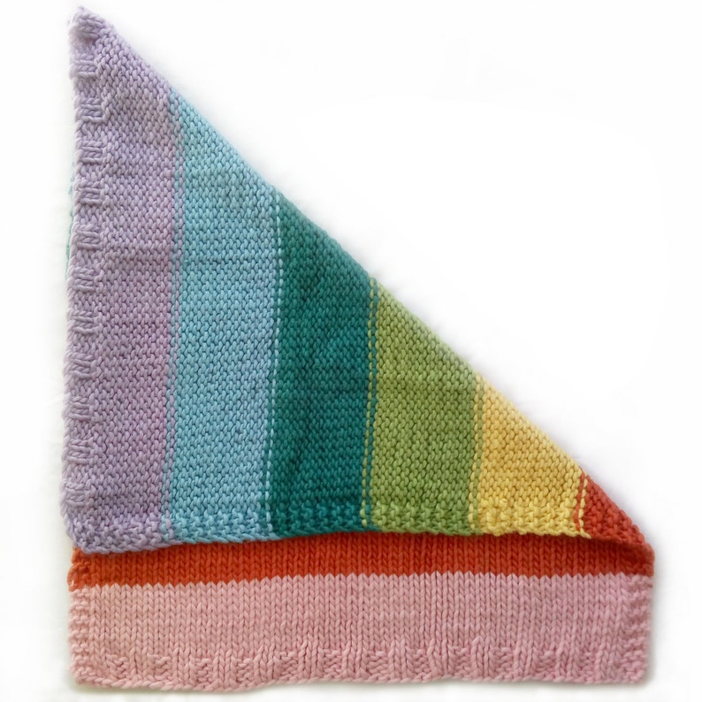 KNITTING KIT: Baby Rainbow Blanket Knitting Kit. Merino. Easy Knit image 7