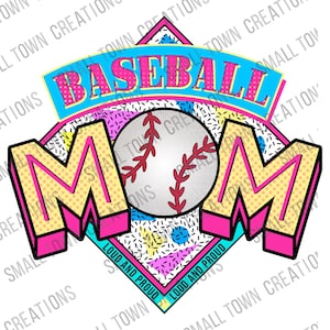 Baseball Moms Club Retro 90er Jahre PNG - Digital Download - DTF - Sublimation - PNG - Bild - Sport