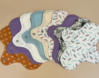 Period pads, Cloth pads, Handmade, Reusable pads, Washable pads,  100% cotton pads, Organic pads, Zero waste, Extra soft, Eco friendly pads