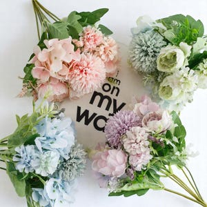 Artificial Peony Flowers | Fake Silk Flower Bouquet for Home, Wedding & Garden Decoration | Diy Faux Rose, Floral Arrangement