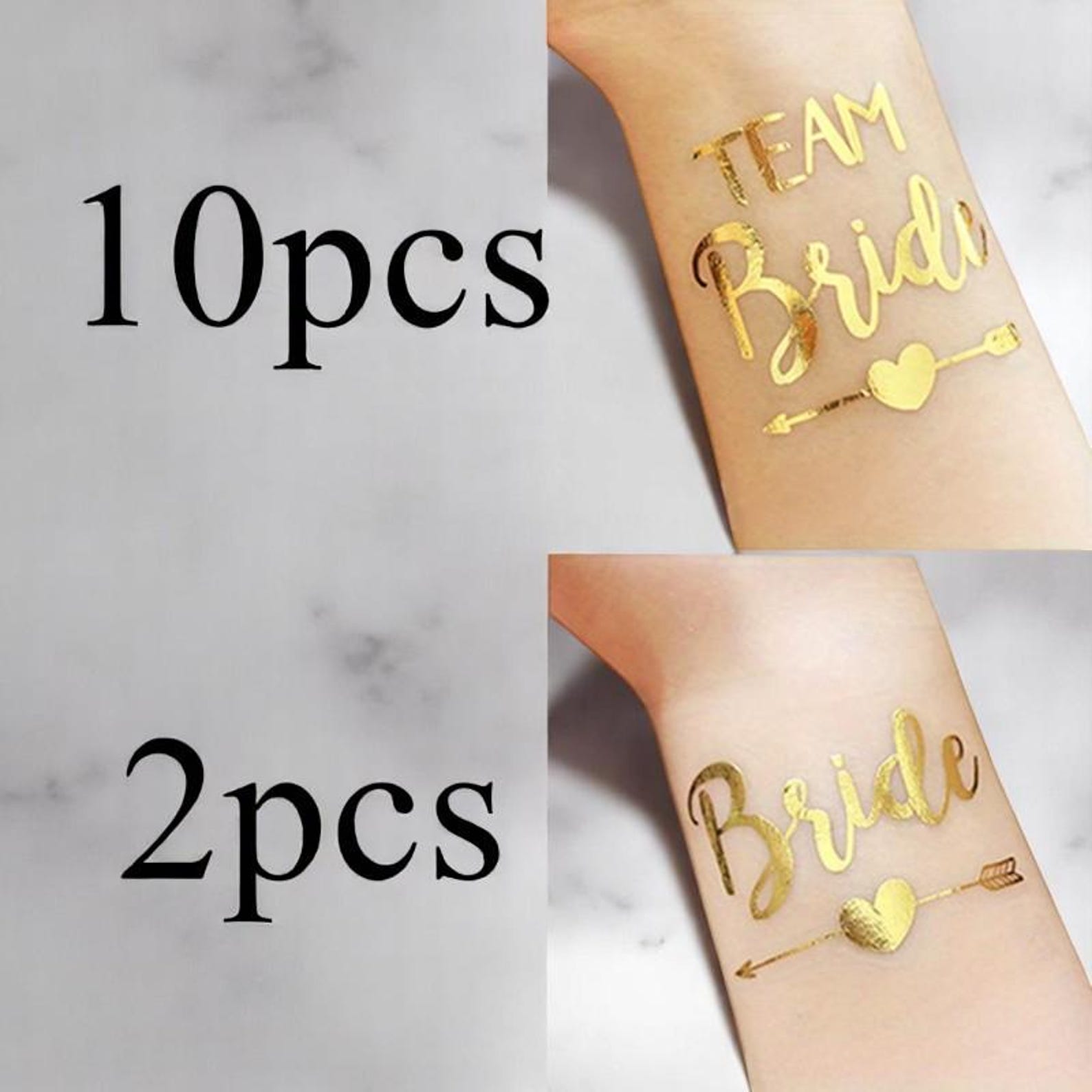 Team Bride Gold Tattoo Stickers | Bachelorette Party Favors - Etsy