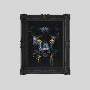 Black Jaguar Digital Printable Wall Art.
