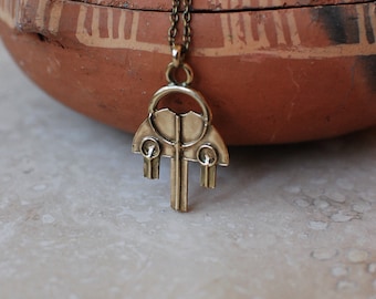 Solid Brass Troika Necklace