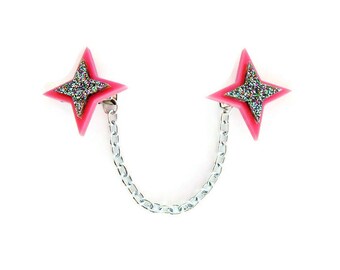 Vintage Rhinestone Sweater Clip Sparkly Midcentury Retro Fashion