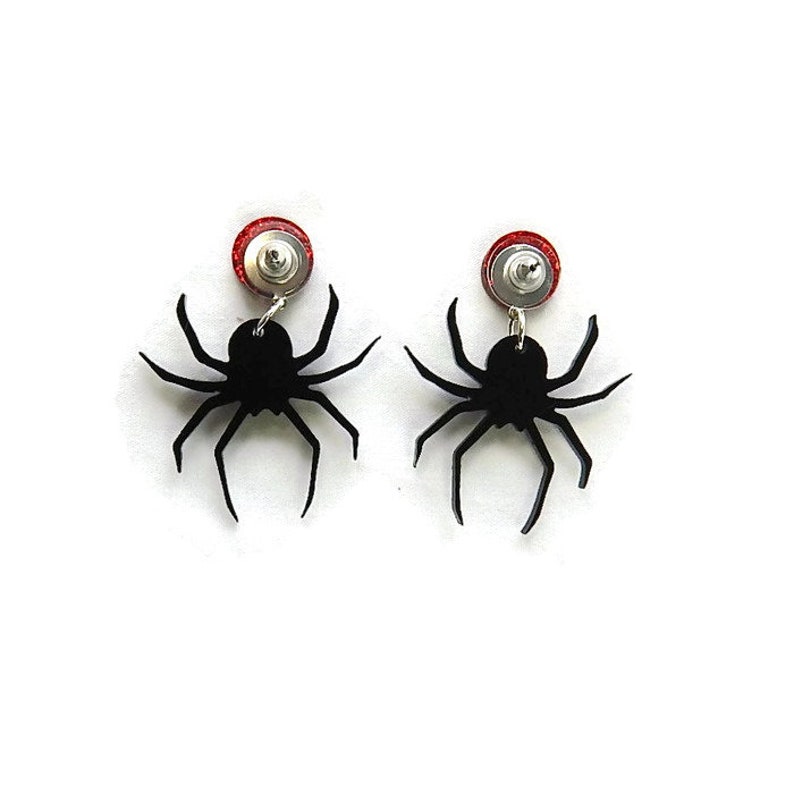black widow earring stack
