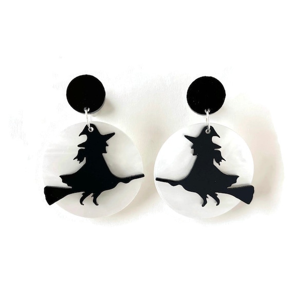 4 pz 42*24mm Vintage Gotico Gatto Nero Cameo Pendenti E Ciondoli Halloween Strega Ciondolo Misura Creazione di Gioielli Risultati Dei Gioielli FAI DA TE  36