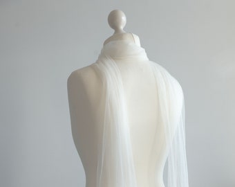 Narrow bridal scarf, Skinny neck scarf, Bridal accessories