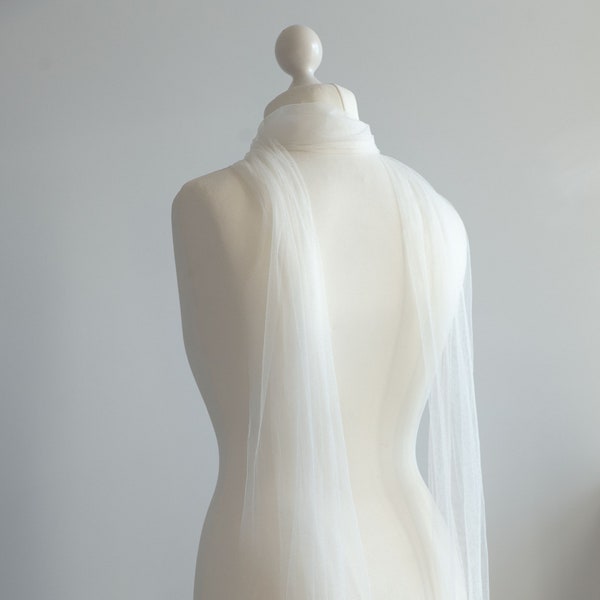 Narrow bridal scarf, Skinny neck scarf, Bridal accessories - ISI