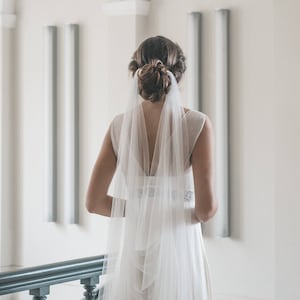 Draped veil - Wedding veil - Boho veil - Soft English tulle veil - Bridal veil - ELIZABETH